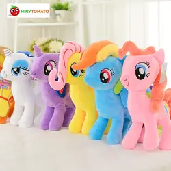 Бесплатная доставка 30 см Высокое качество Дети Purples конек плюшевые куклы Единорог Лошадь Игрушечные лошадки для детей на день рождения