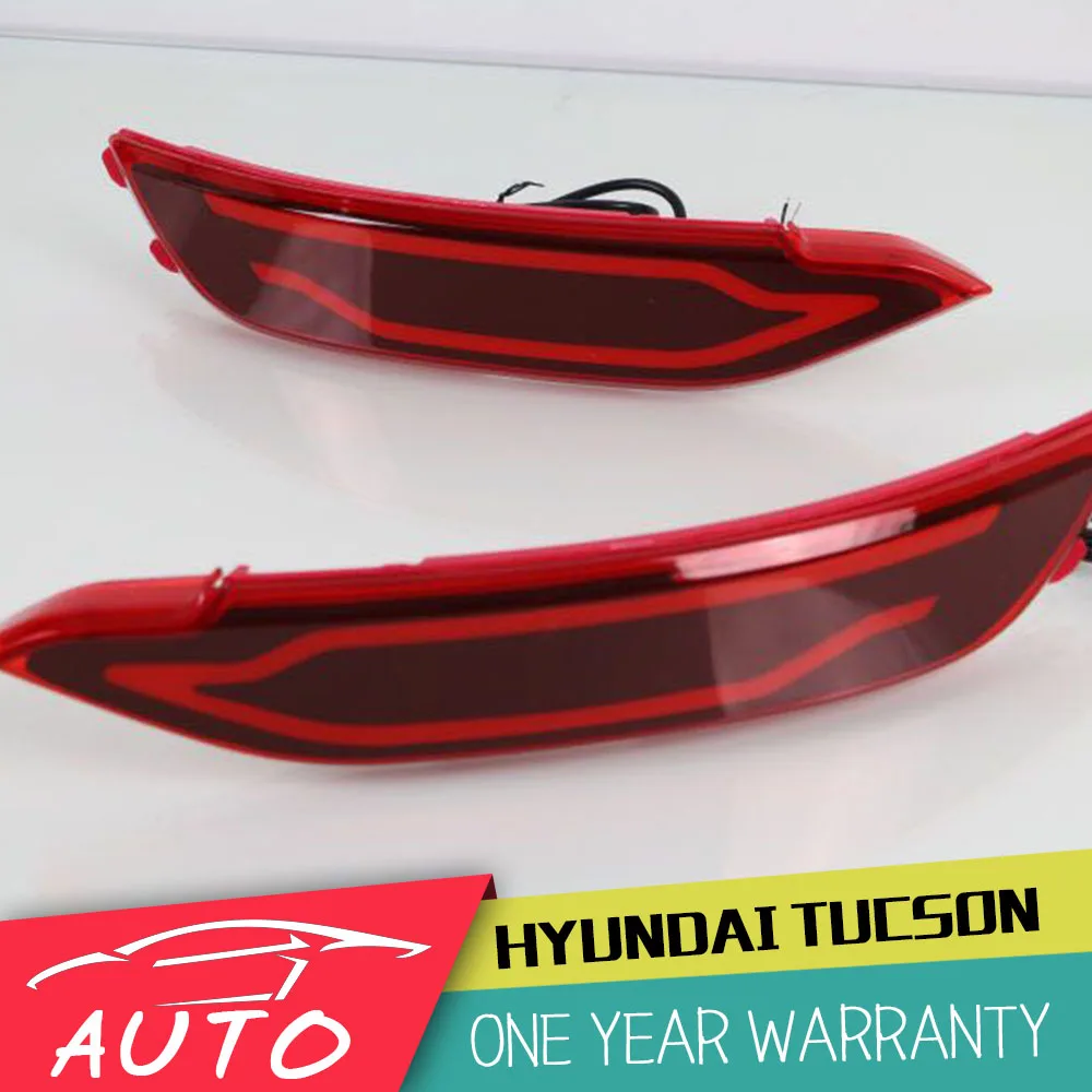 Автомобильный Стайлинг Светодиодный отражатель для Hyundai Tucson 2015 2016 задний бампер