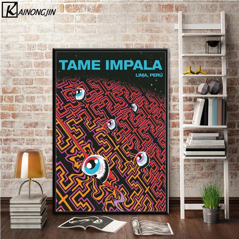 Art Poster Tame Impala Psychedelic Rock Band Posters and Prints Wall Picture Canvas Painting Room Home Decoration - Цвет: 003