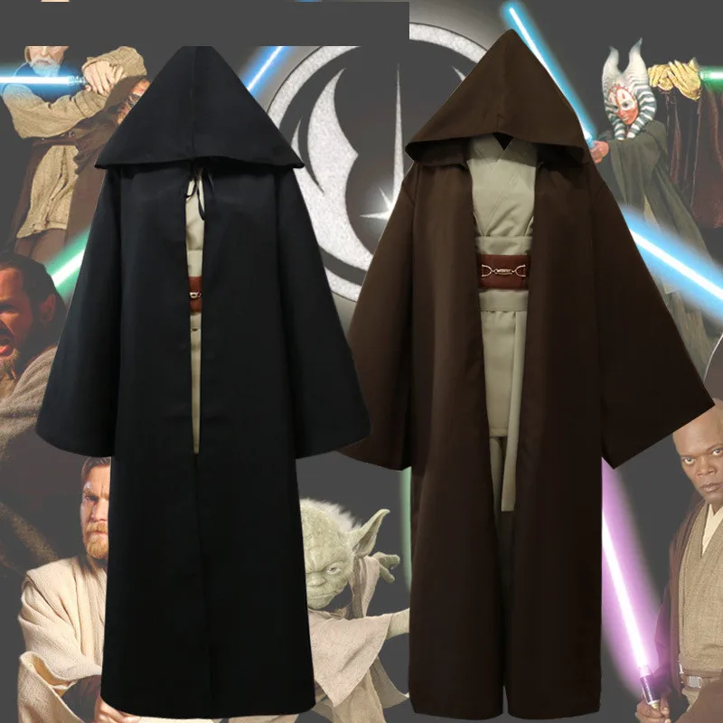

Drop Shipping Adult Male Star Wars Jedi knight Anakin Anime Cosplay Costume Gown and Cloaks 1 Set S-3XL