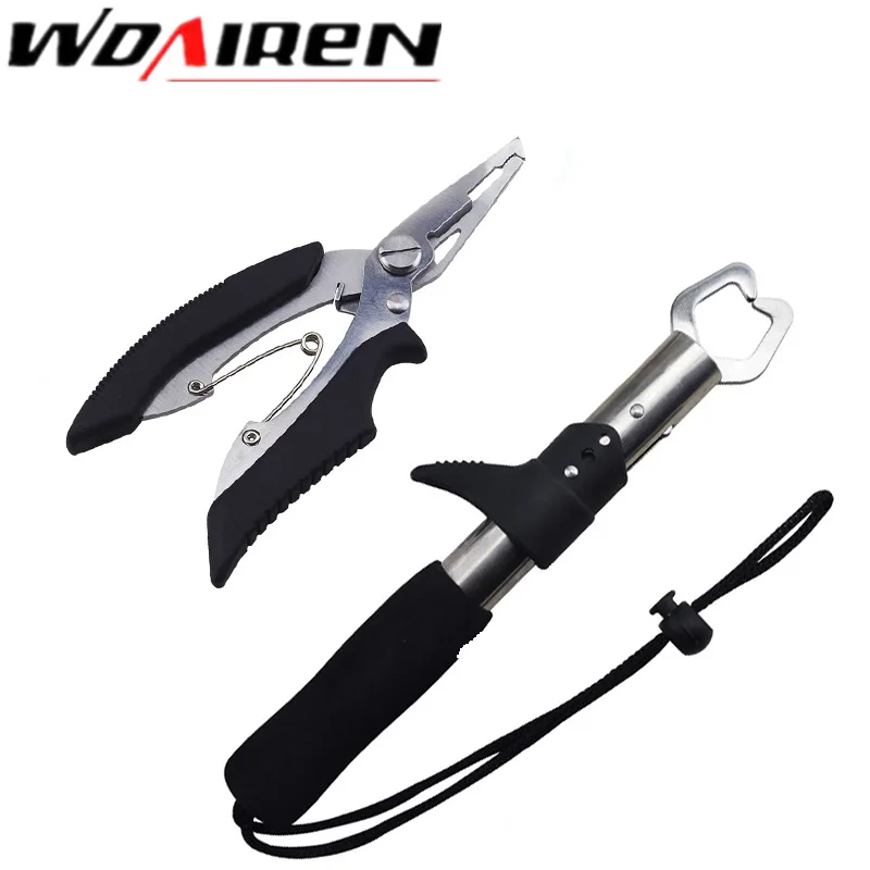 Wdairen المقاوم للصدأ الأسماك السيطرة قبضة القابض الأسماك إغراء ذو طيات متعددة الوظائف كماشة أدوات الصيد معالجة WD-041