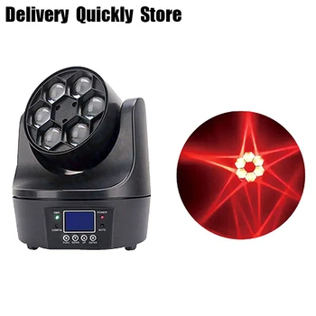 

Good quality 6pcs 10W RGBW 4IN1 Dj Mini Bee Eye Beam Moving Head Effect Light Good Use For Disco Home Party KTV Night Club Dance