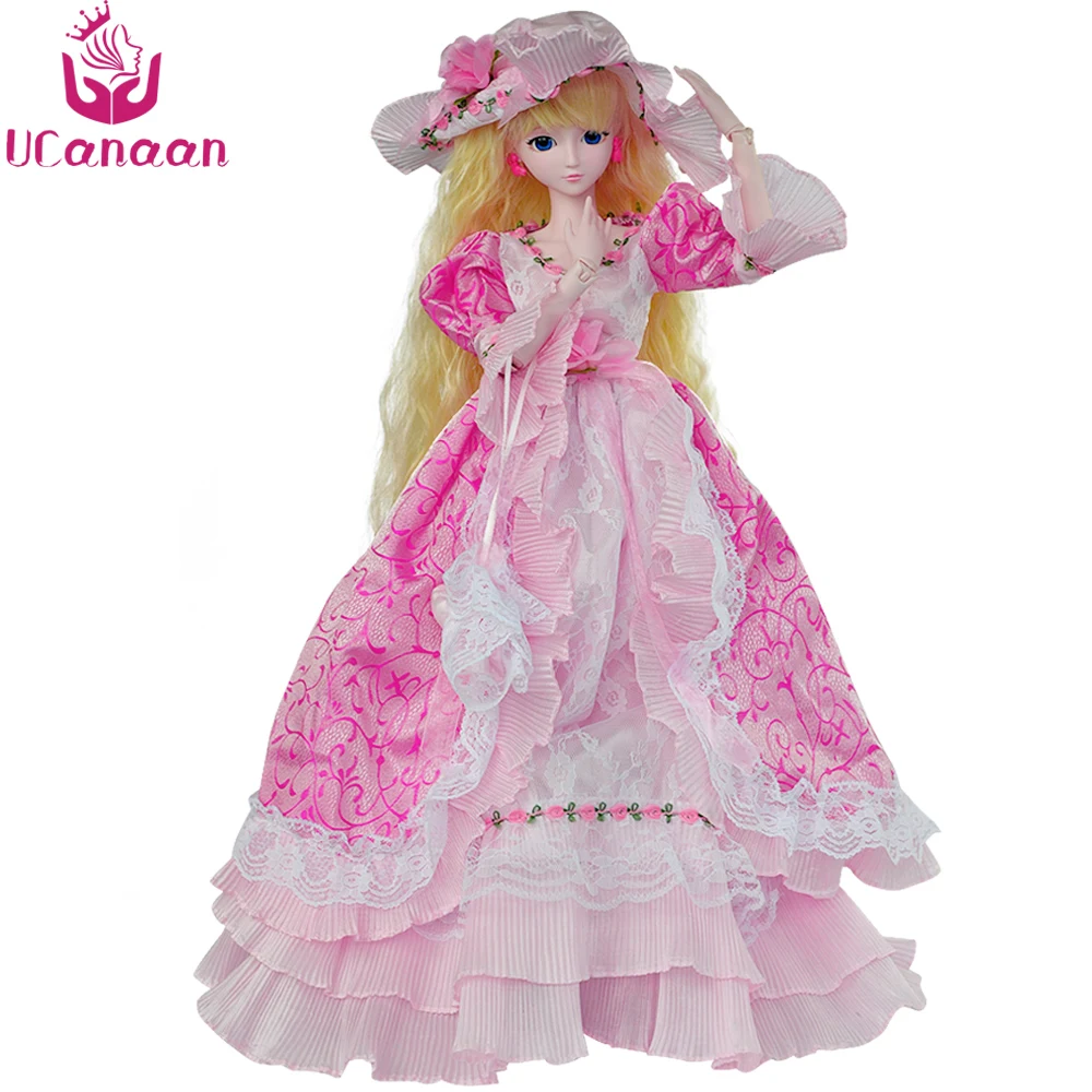 

UCanaan 1/3 BJD Doll 60cm 24 Inch Ball Jointed Dolls With All Outfits Makeup Girls DIY Dressup Princess Toys