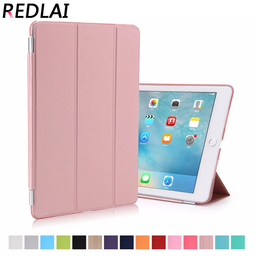 Redlai модный Ультра тонкий магнитный передний умный чехол с матовой прозрачной