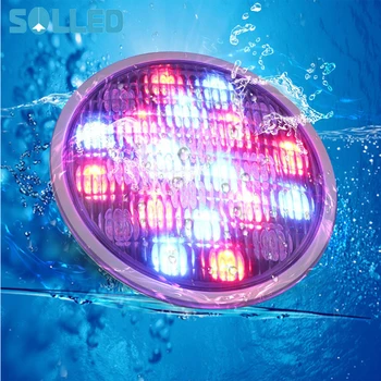 

SOLLED IP68 RGB LED Underwater Lamp Waterproof Spotlight With Remote Control for Swimming Pool Pond Fountain Aquarium 18LED