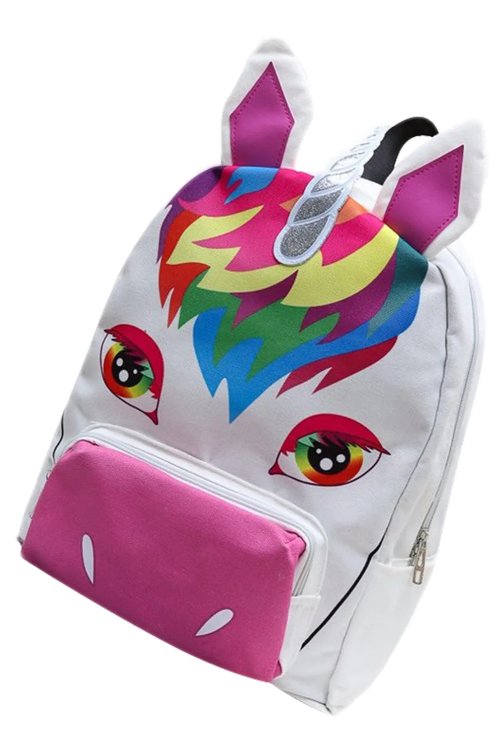 Fashion Unicorn Printed Pink Unicorn Pattern Backpack Cute Style