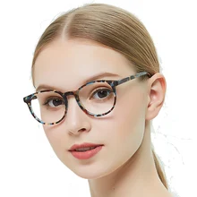 Рецептурные очки оправа женские прозрачные очки от близорукости очки для чтения; оправа прозрачные круглые очки кобыла AZZURO OC7113