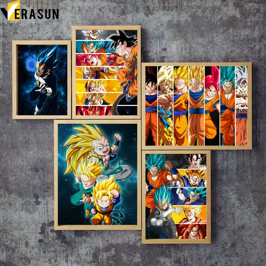 

Toriyama Akira Dragon Ball Son Goku Saiyan Anime Posters And Prints Wall Art Canvas Painting Wall Pictures Kids Room Home Decor