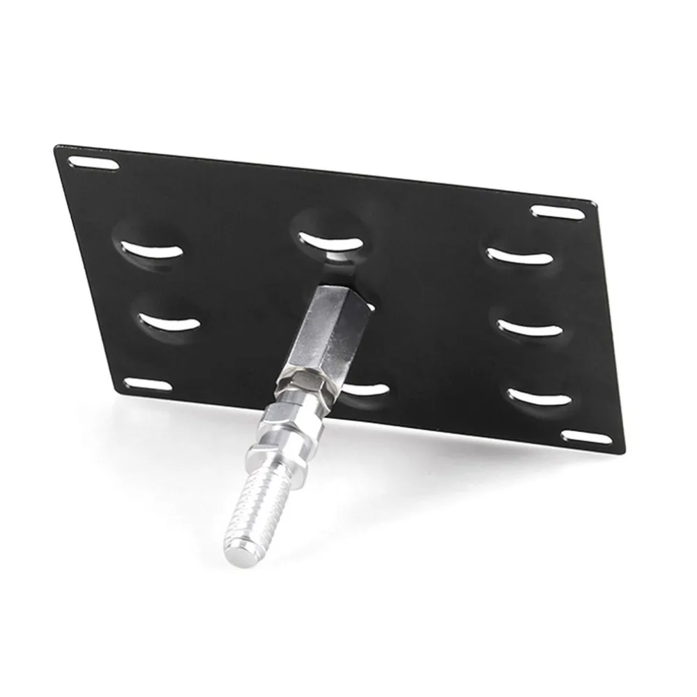 New Car Front Bumper Tow Hook License Plate Mount Bracket Relocator