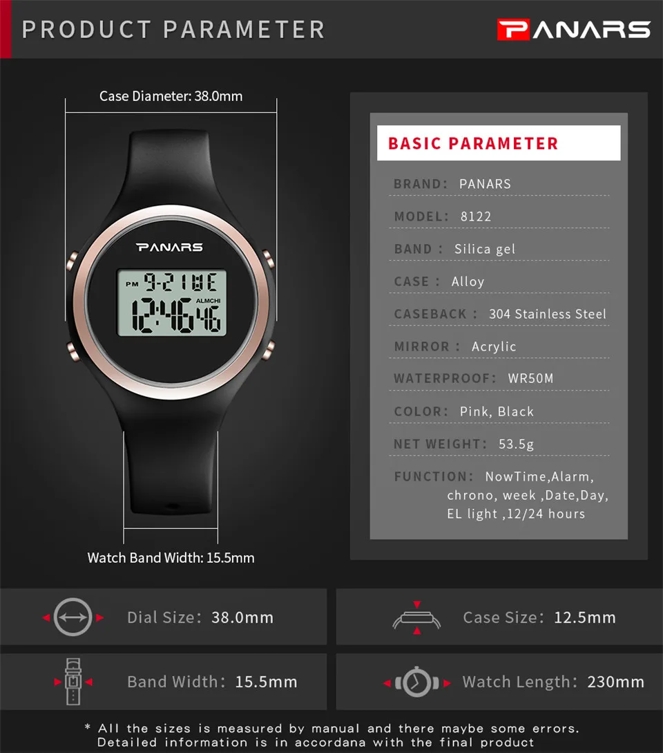 Luxury Brand Women LED Digital Watches 50m Waterproof Sports Watch For Female Fashion Silicone Women Wristwatch Relogio Feminino (6)