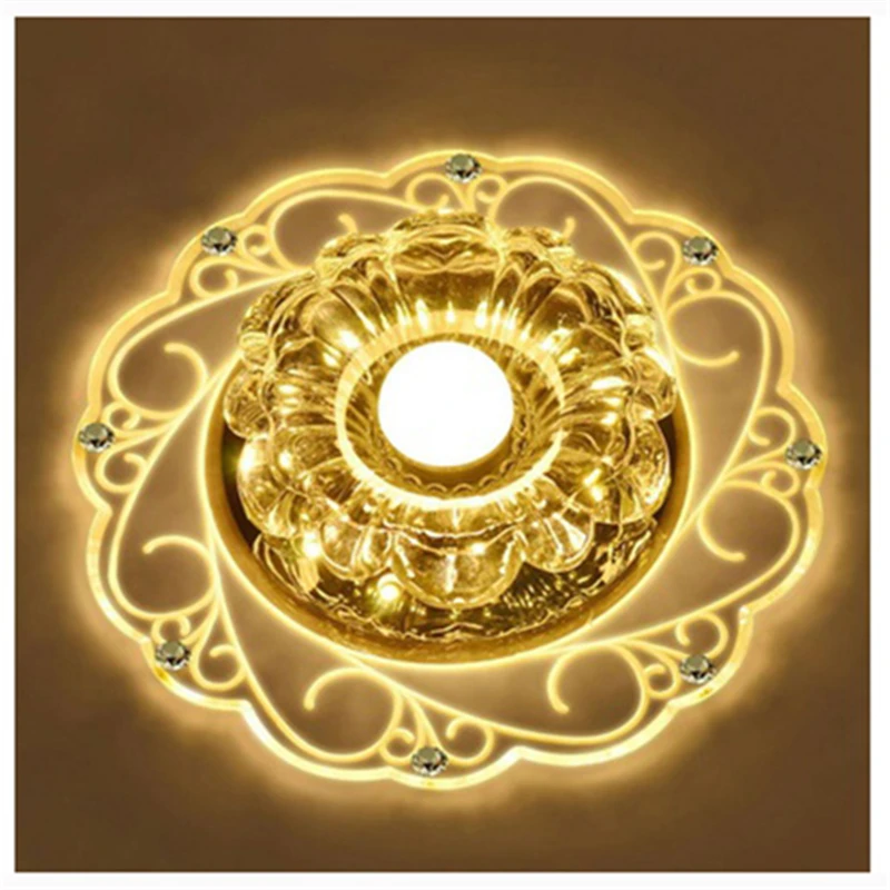 Najtaniej Nowoczesne kryształowe lampy sufitowe LED oszczędność jasna lampa sufitowa oprawa żyrandol C Handelier światło AC85V 265V oszczędność energii