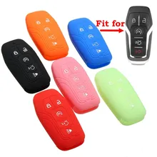 5 Color Silicone 5 Button Key Fob Cover For Ford Fusion for Mustang F-150 /Lincoln /MKZ /MKC