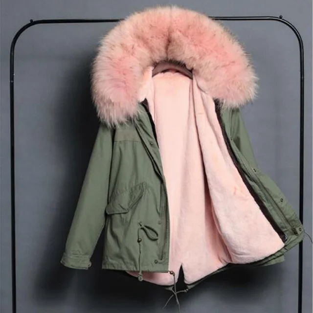 Cheap Womens Down Jackets Real Raccoon Fur Collar Hooded Down Parka Fur Lining Coat Plus Size Winter Jackets Female DHL Shipping Y006