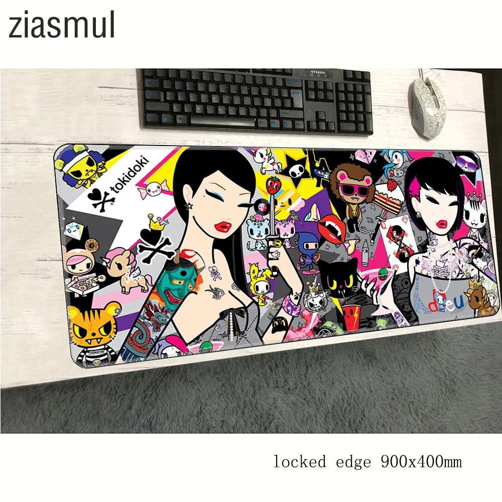 Tokidoki радужные коврики для мыши подарки 90x40 см Коврик notbook компьютерный коврик