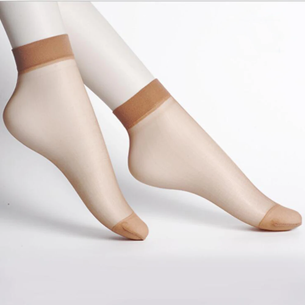 MEI LEI YA 10 пар/лот, Кристальные шелковые женские носки, вискозные носки, ультра-тонкие, анти-крючок, прозрачные, невидимые носки, неглубокие носки