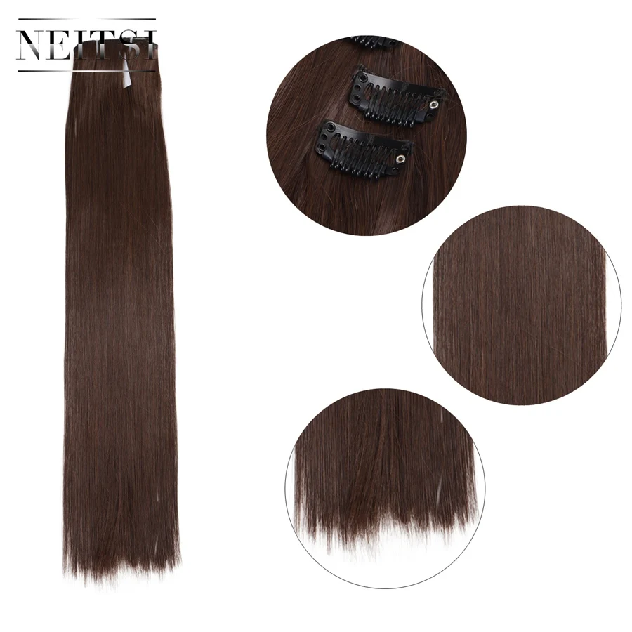 

Neitsi 22'' 7Pcs/Set Straight Clip in Synthetic Hair Extensions 4#