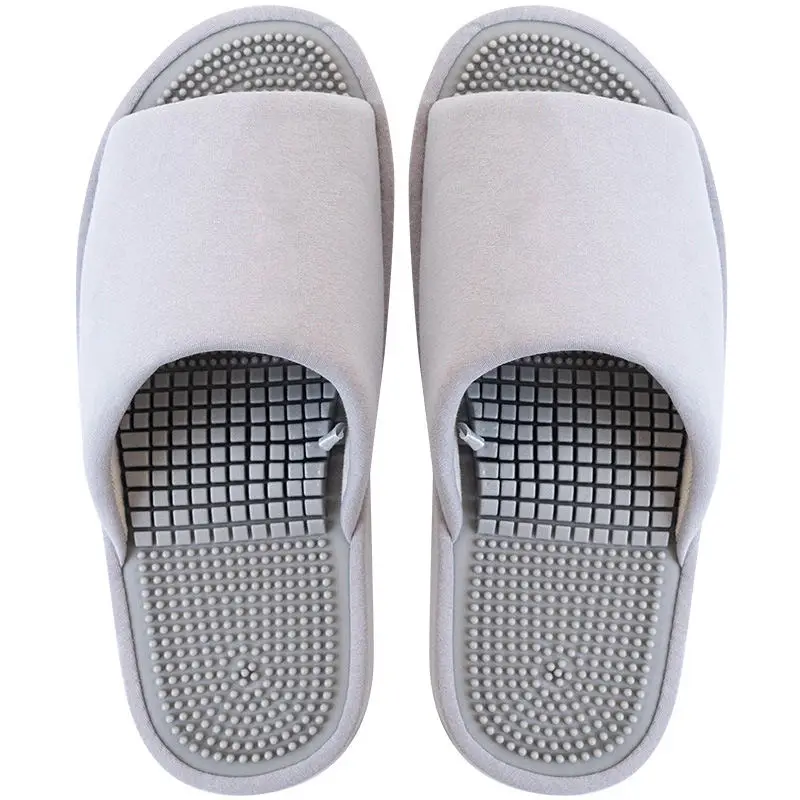 Массажные тапочки с 3D эффектом акупунктурной точки для мужчин и женщин, увеличивающая рост обувь из хлопка и льна г. Летние домашние/уличные Нескользящие тапочки на толстой подошве
