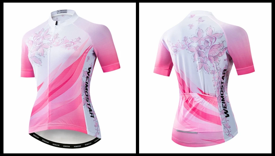 Weimostar бренд для женщин Велоспорт Джерси короткий рукав анти-УФ гоночный спортивный велосипед одежда Ropa CIclismo быстросохнущая MTB велосипед Джерси