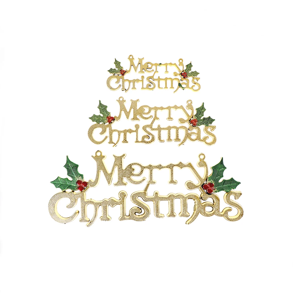 1pcs merry christmas supplies christmas tree hanging ornaments word