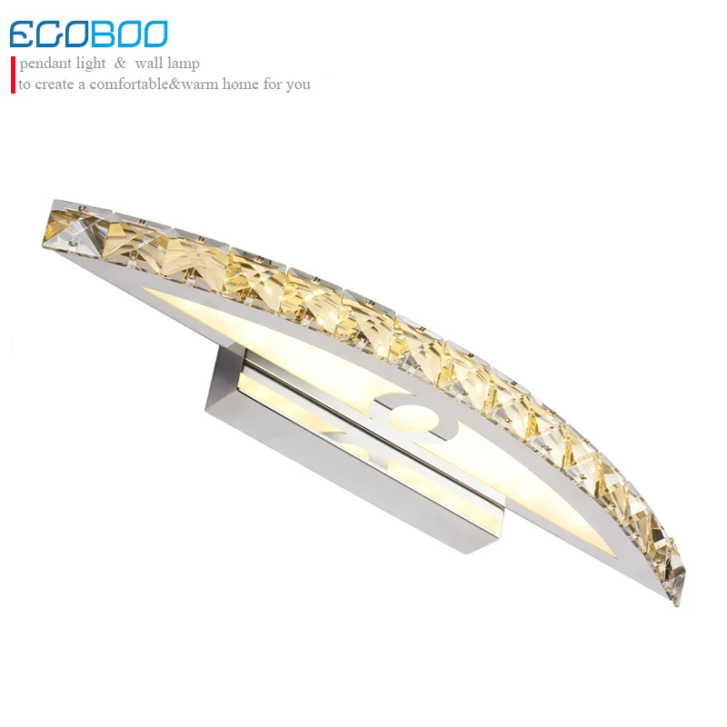 EGOBOO 10W  Waterproof LED Bathroom lighting nice Crystal Wall Light Mirror Lights 44cm long decorative for home
