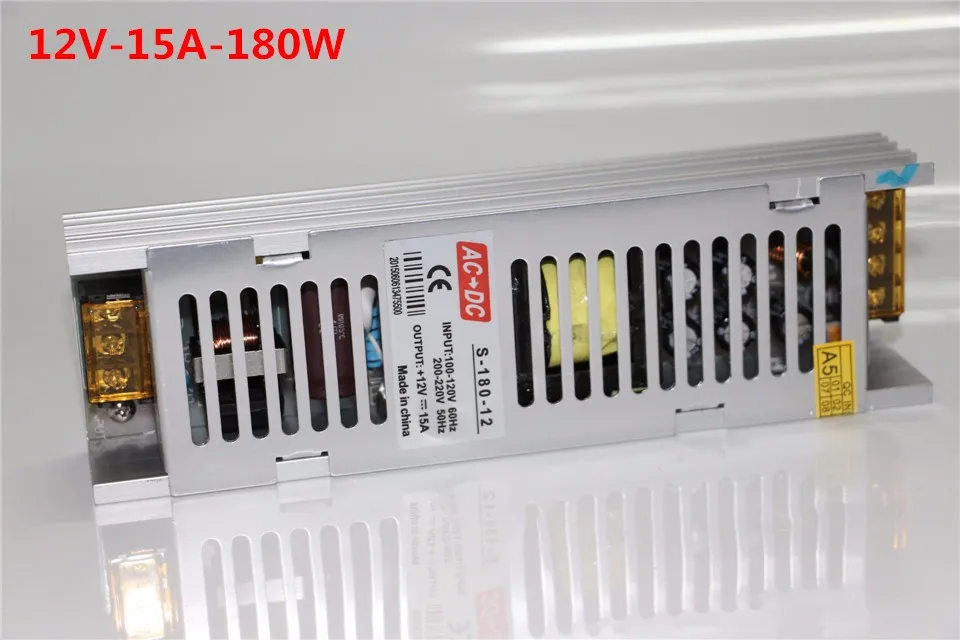 Мини размер светодиодный источник питания 12 В 5A 8.5A 10A 12.5A 15A 20A высокое качество 110 В 220VAC вход 12VDC выходной трансформатор