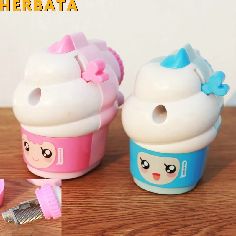 

HERBATA Kawaii Mechanical Pencil Sharpener with Eskimo Emoji ABS Body Material Escolar Papelaria the Office & School Supplies St