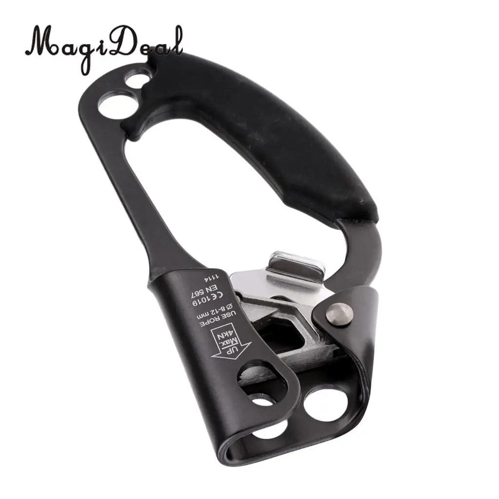 MagiDeal Outdoor Mountaineering Climbing Left and Right Hand Ascender Arborist Rappelling Gear Rope Clamp for 8-12mm Rope