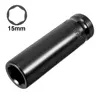 UXCELL Hot Sale 1/2-inch Drive 15mm 17mm 18mm 19mm 21mm 24mm 27mm 6-Point Deep Impact Socket, Cr-V Steel ► Photo 1/6