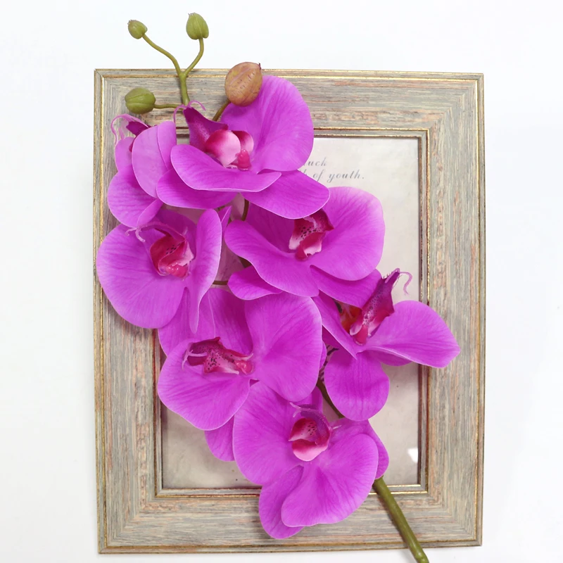 Artificial Orchid Flowers Real Touch Artificial Butterfly Orchid flores artificiales Wedding decoration home Festival Decoration (1)