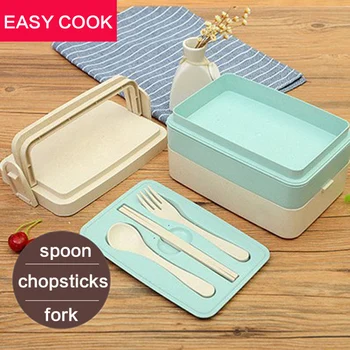 

High Quality Healthy Plastic 600ml Boxes Food Container Dinnerware Cutlery