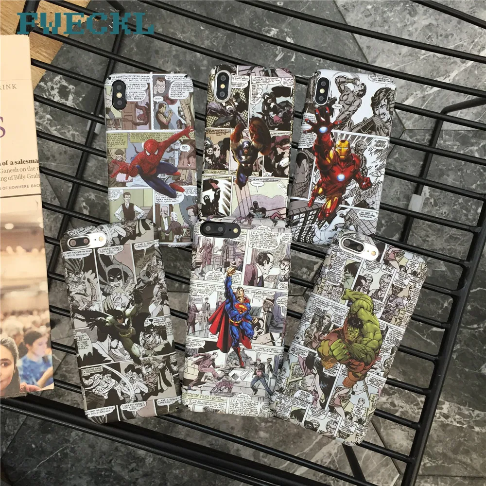 

Luminous Hard Pc Full protection Marvel Hero Cover For 5 SE 6 7 8 Plus X Dawn of Justice Back Cover For Samsung S8 S9 Plus Note8