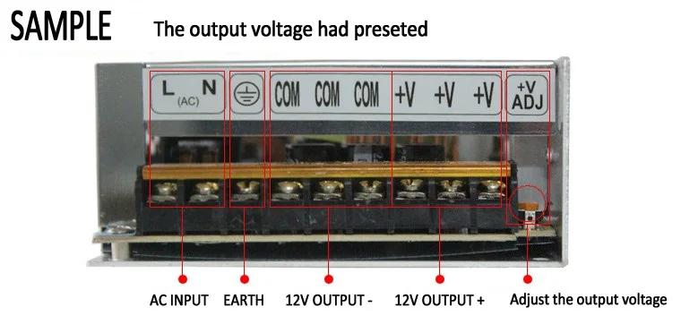 Vusum импульсный источник питания светодиода 5V питания Трансформатор 110V 220V переменного тока в постоянный ток 5В 2A 6A 10A 20A 30A 40A 50A 60A 72A драйвер