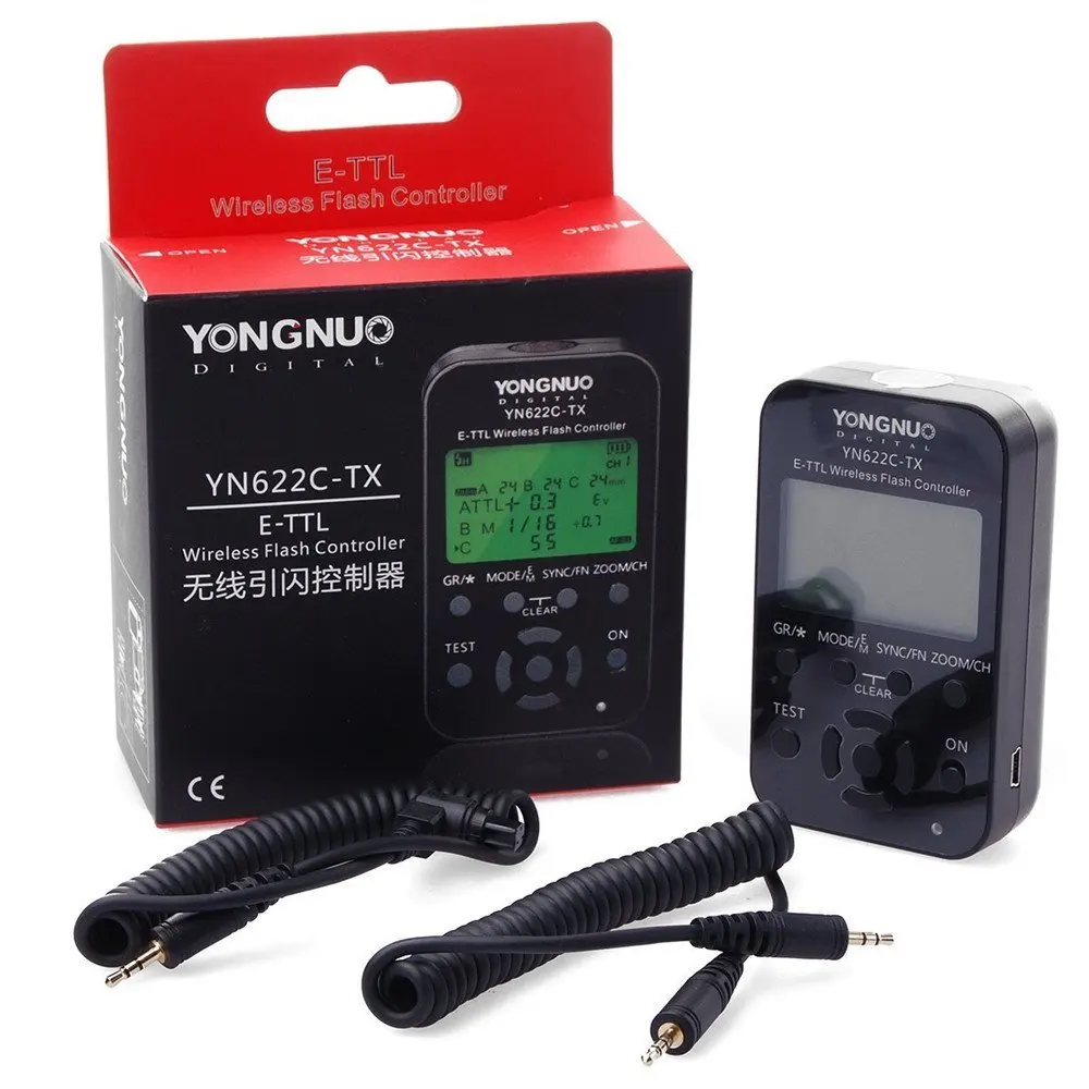 

Yongnuo YN-622C-KIT YN622C-KIT Wireless i-TTL LCD Flash Trigger 1 x YN-622C- TX Controller + 1 x YN622C RX Transceiver For Canon