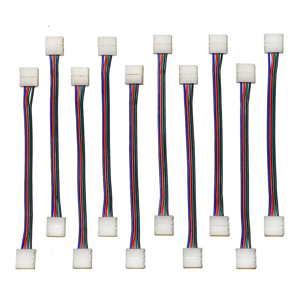 10PCS LED 5050 RGB Strip Light Connector 4 Conductor 10 mm Wide Strip