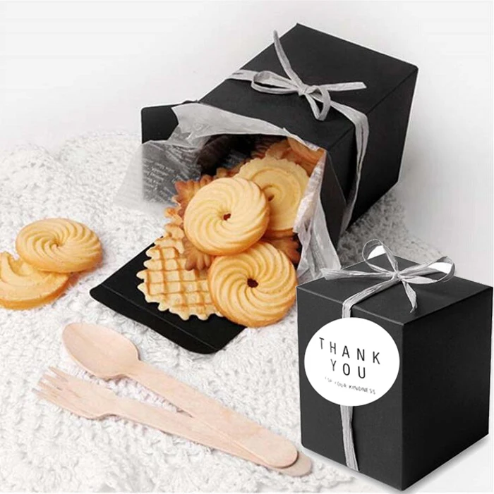 

candy box bag chocolate cookie apple paper gift package for Birthday Wedding Party favor Decor supplies DIY black/white/khaki Wh