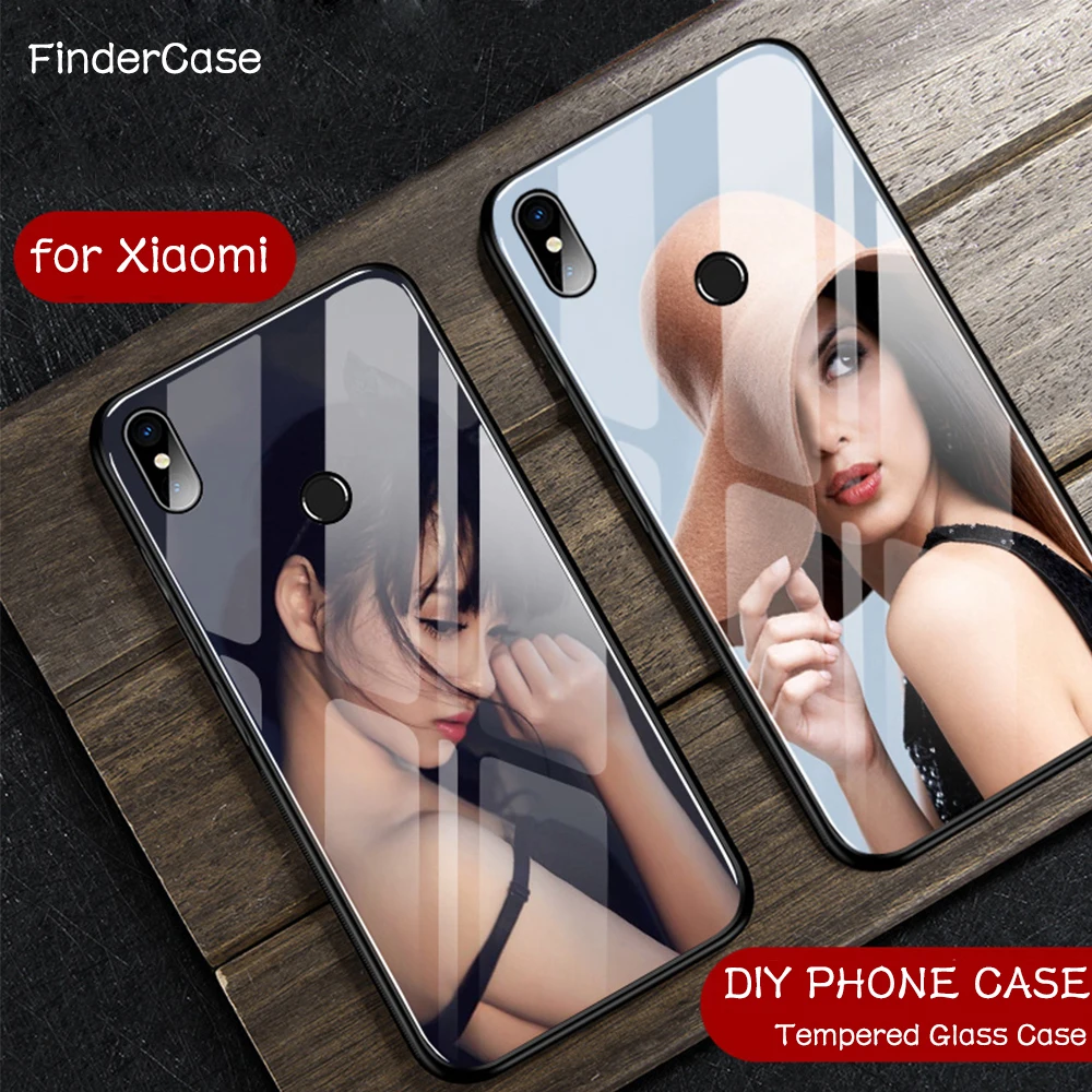 

FinderCase DIY Case for Xiaomi Mi 9 Case Hard Back Tempered Glass Phone cover for Mix 2 2s 3 Mi 6 8 se lite Max 3 Mi 5 5s play