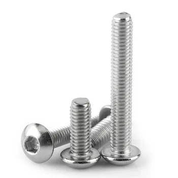 340PCS/Lot M3 Button Head Hex Socket Screw Bolt Nut Stainless Steel SS304 M3 Screws Nuts Assortment Kit Fastener Hardware