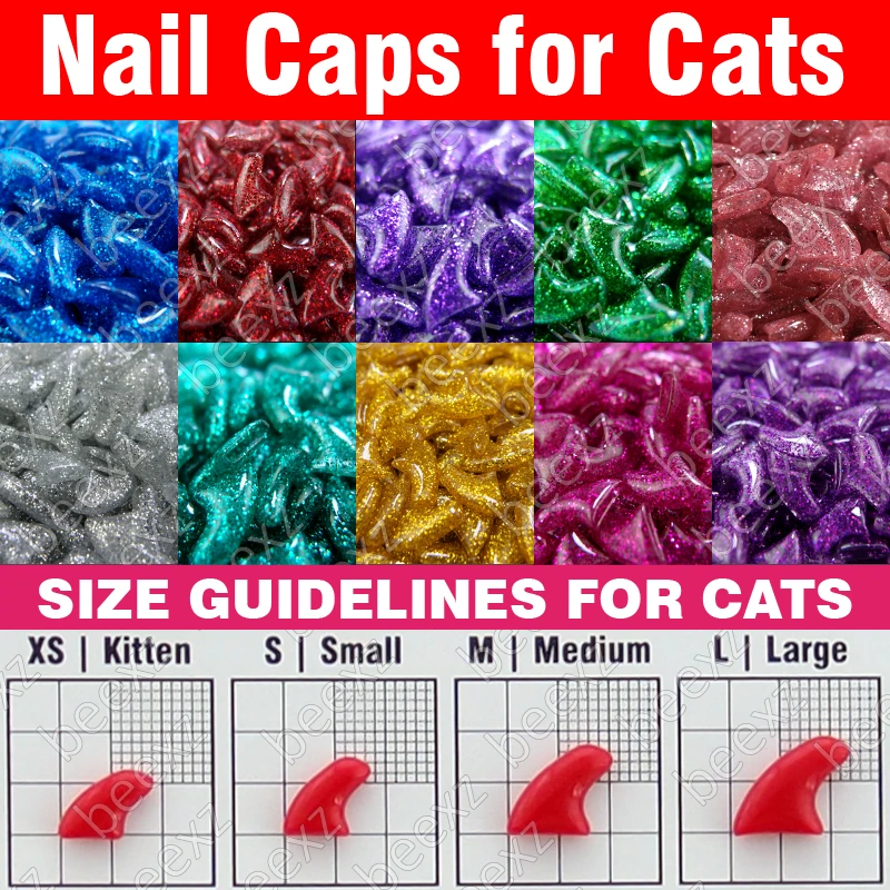 Pet Cat Nail Soft Claws Cap Paw Caps Cat Grooming Nail Claw Cap