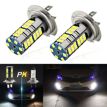 

2PCS H7 LED Bulb 3030 Chips Canbus DC 12V~24V 360 Degree 54 SMD Car Fog Light White Lamp Sourcing Parking Auto Car Lights