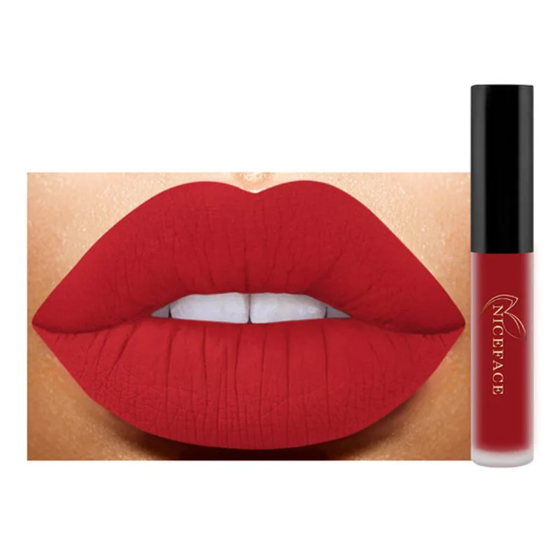 

Hot sale NICEFACE 1 pc Waterproof Lipstick Long Lasting Matte Liquid Lipstick Lip Gloss For Lip Cosmetics L17001