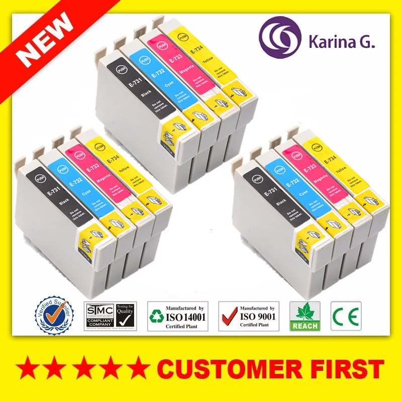 3 комплекта для T0731 T0731-T0734 Совместимый картридж для Epson Стилусы c79/c90/c92/c110 /cx3900/cx3905/cx4900/cx4905/CX5500