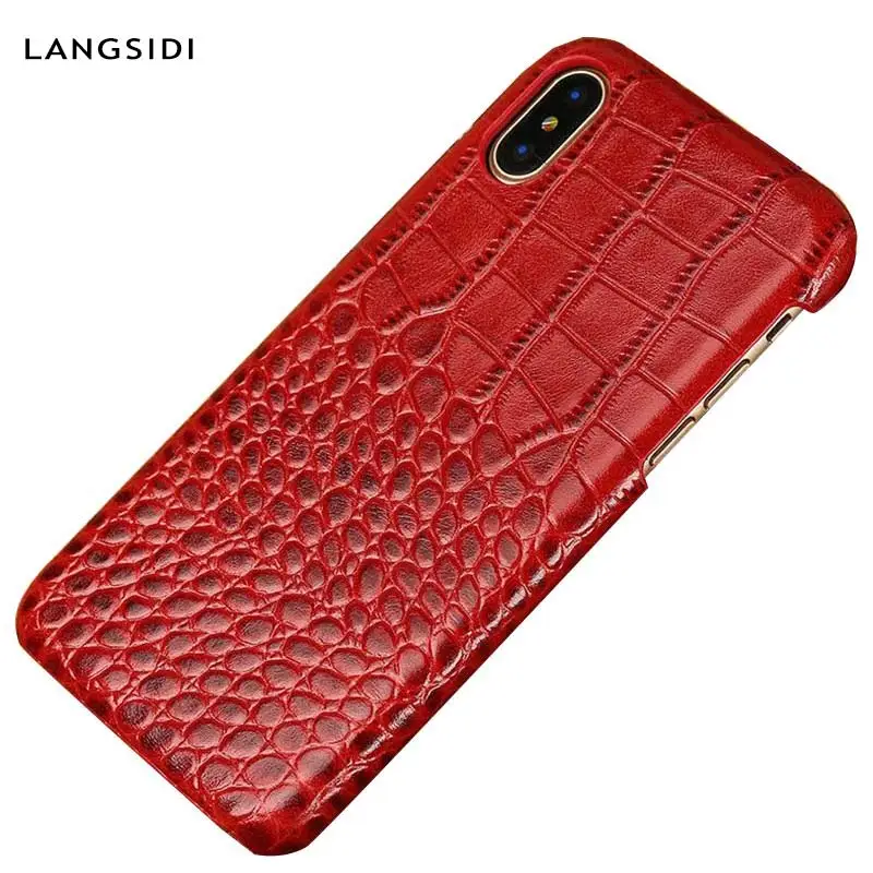 Чехол из натуральной кожи для iPhone 11 Pro Max X 6plus 6S 7 8 XS XSMax XR se крокодиловая кожа под