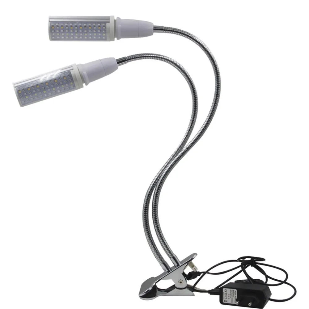 

2 Heads Desk Clip Timing Grow Light Switch LED Plant Growth Light for Plant Flower Vegetable Indoor Greenhouse Hydroponics