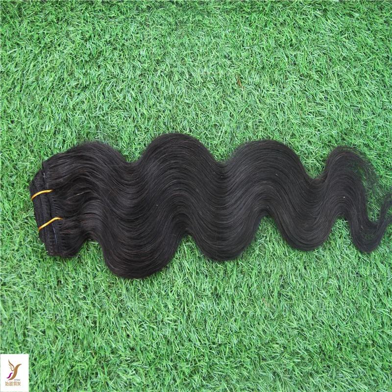 10-30&quot Jet Black Color Brazilian Virgin Body Wave Hair Weave 100% Double Weft Human Remy Extensions 6a |