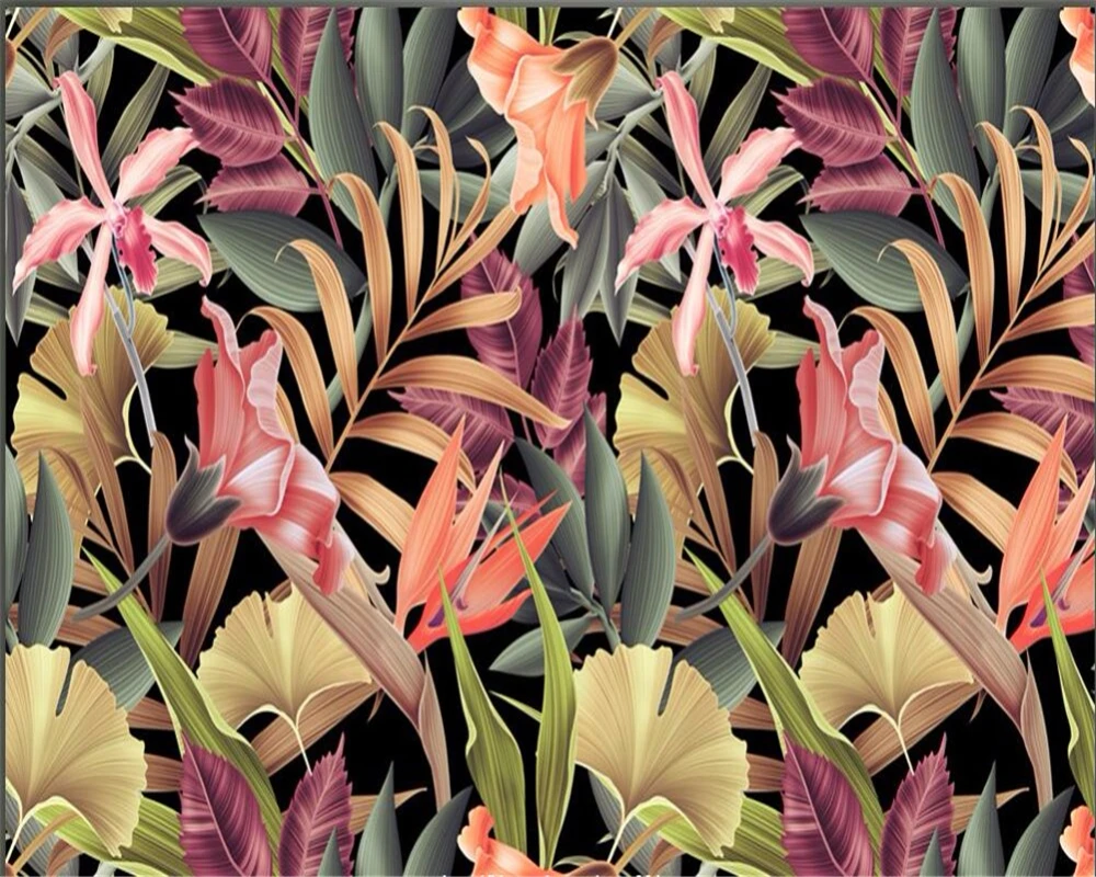 Beibehang пользовательские обои 3d Фото Фреска скандинавский стиль тропических растений современный простой фон обои 3d Papel де parede