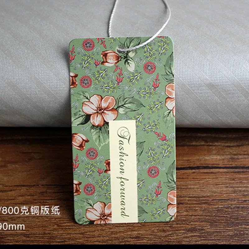 

Customized Color Printing Coated Paper Card Tag Clothing Hang Tags