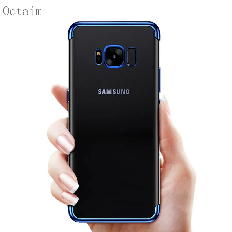 Мягкий прозрачный чехол для телефона Samsung Galaxy S9 S8 Plus S7 S6 Edge Note 8 Plate полная задняя