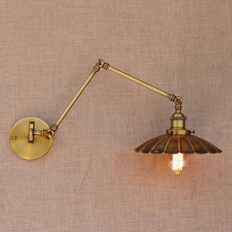 Скандинавский латунный Ретро стиль лофт промышленный винтажный настенный светильник Регулируемый поворотный кронштейн настенный светильник Edison бра аппликация Murale