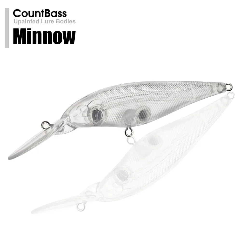 5pcs Blank Hard Lures 90mm Unpainted Fishing Baits Topwater Wobblers Minnow MA