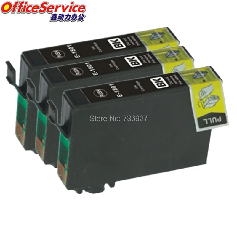 

3 Black T1801 T1811 18XL Compatible Ink Cartridges For Epson XP30 XP102 XP202 XP205 XP302 XP305 XP402 XP405WH printer